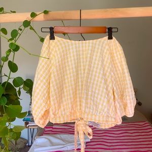 URBAN OUTFITTERS GINGHAM CROP TOP